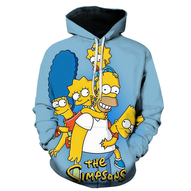 Simpsons Printed 3D Mens and Women Hoodies