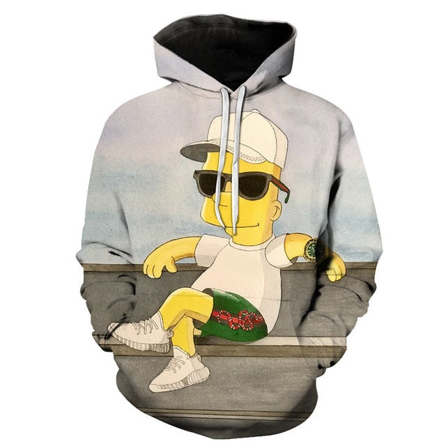 Simpsons Printed 3D Mens and Women Hoodies