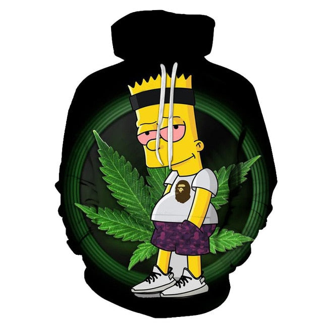Simpsons Printed 3D Mens and Women Hoodies