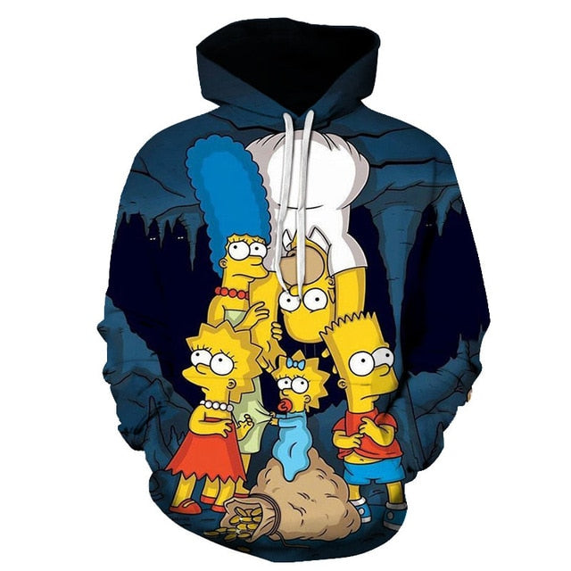 Simpsons Printed 3D Mens and Women Hoodies