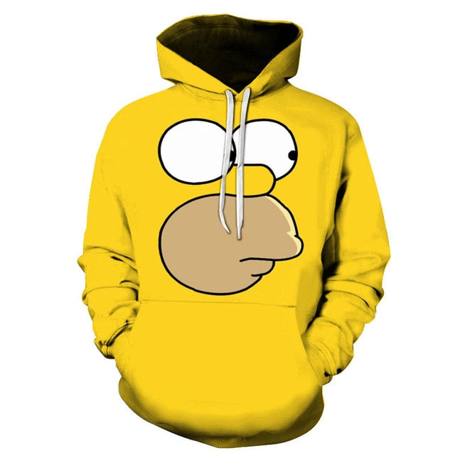 Simpsons Printed 3D Mens and Women Hoodies