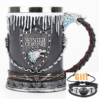 Thumbnail for Antique Game of Thrones, Might and Magic Goblet Stainless Steel Resin Mugs