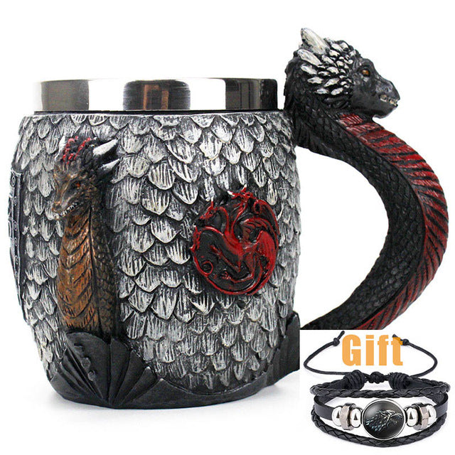 Antique Game of Thrones, Might and Magic Goblet Stainless Steel Resin Mugs