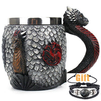 Thumbnail for Antique Game of Thrones, Might and Magic Goblet Stainless Steel Resin Mugs