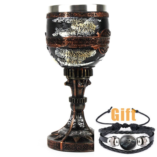 Antique Game of Thrones, Might and Magic Goblet Stainless Steel Resin Mugs