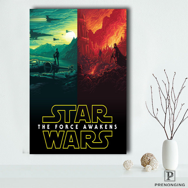 Spray Painted Silk Fabric Customized Vintage Star War Posters