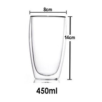 Thumbnail for Heat Resistant Borosilicate Double-Wall Glass Mugs