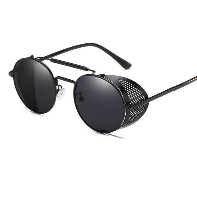 Retro Round Steampunk Sunglasses for Men and Women
