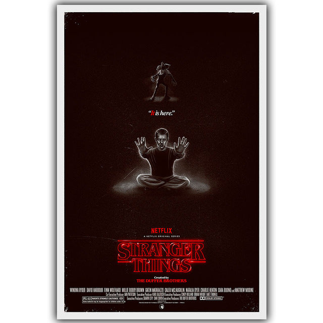 Stranger Things TV Movie Poster Silk Art Print Poster