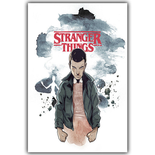 Stranger Things TV Movie Poster Silk Art Print Poster