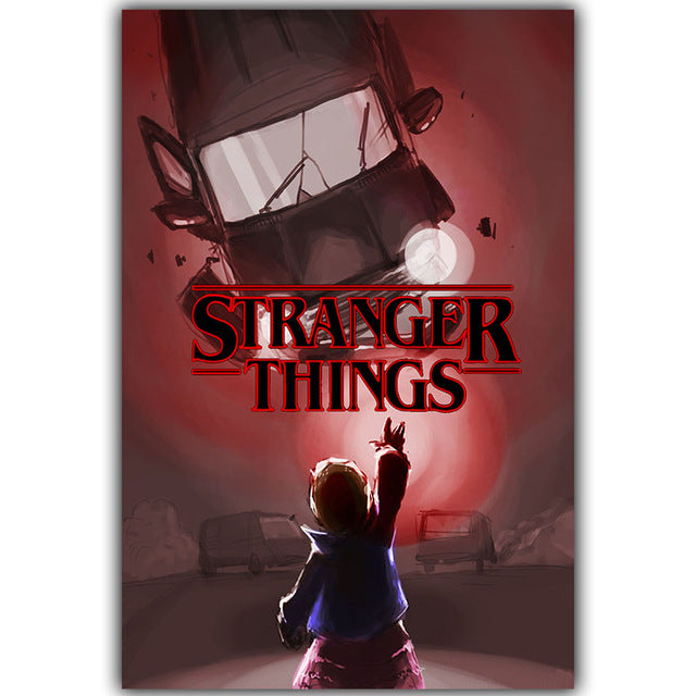 Stranger Things TV Movie Poster Silk Art Print Poster