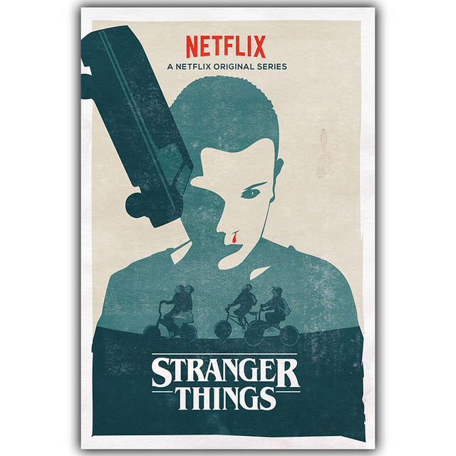 Stranger Things TV Movie Poster Silk Art Print Poster