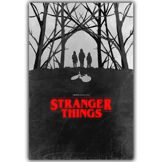 Stranger Things TV Movie Poster Silk Art Print Poster
