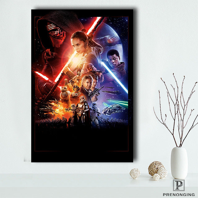 Spray Painted Silk Fabric Customized Vintage Star War Posters