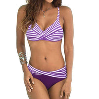 Thumbnail for Underwire Mid-waist Bandage Bikini Swimwear