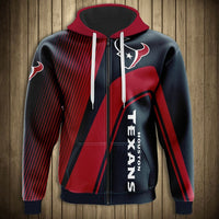 Thumbnail for NFL 3D Striped Team Logo Zippered Hoodie