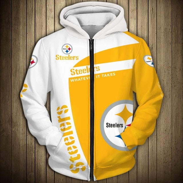 NFL Team Logo Men's Zippered Hoodie