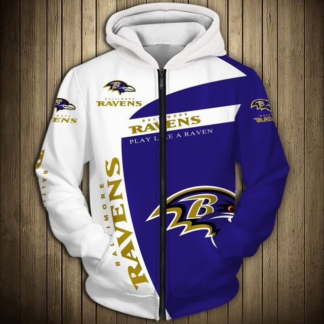 NFL Team Logo Men's Zippered Hoodie