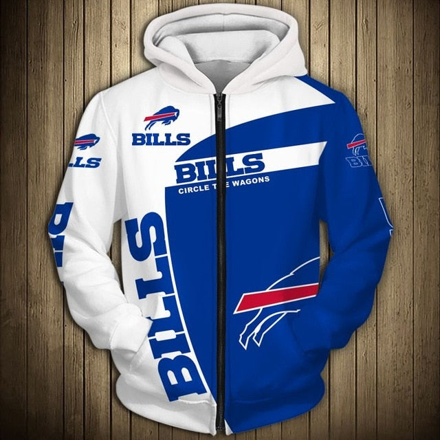NFL Team Logo Men's Zippered Hoodie