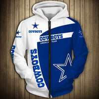 Thumbnail for NFL Team Logo Men's Zippered Hoodie