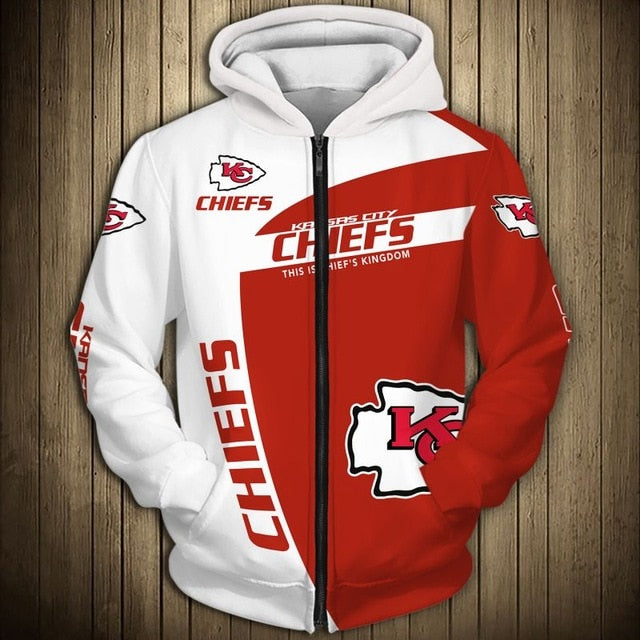 NFL Team Logo Men's Zippered Hoodie