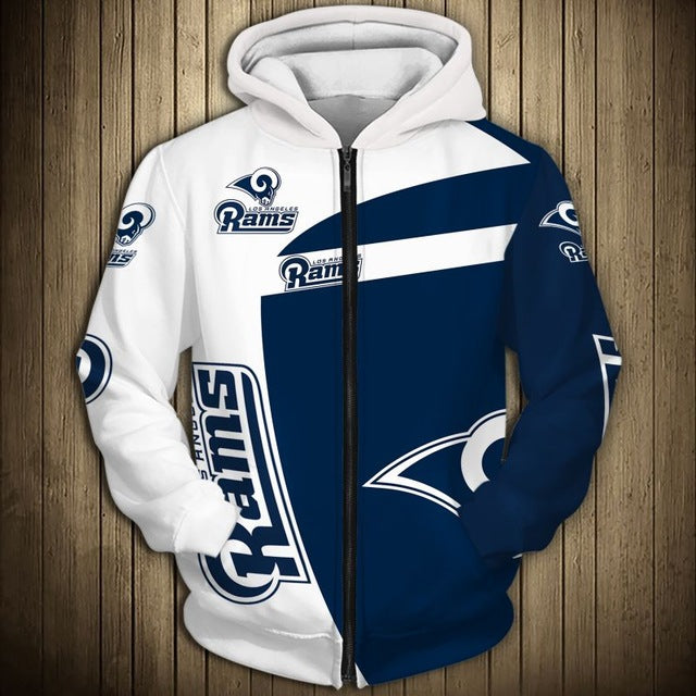 NFL Team Logo Men's Zippered Hoodie
