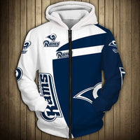 Thumbnail for NFL Team Logo Men's Zippered Hoodie