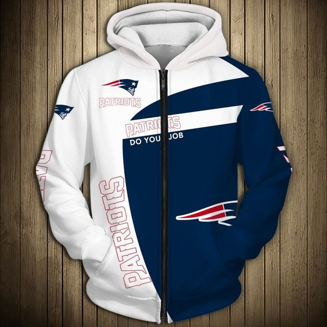 NFL Team Logo Men's Zippered Hoodie