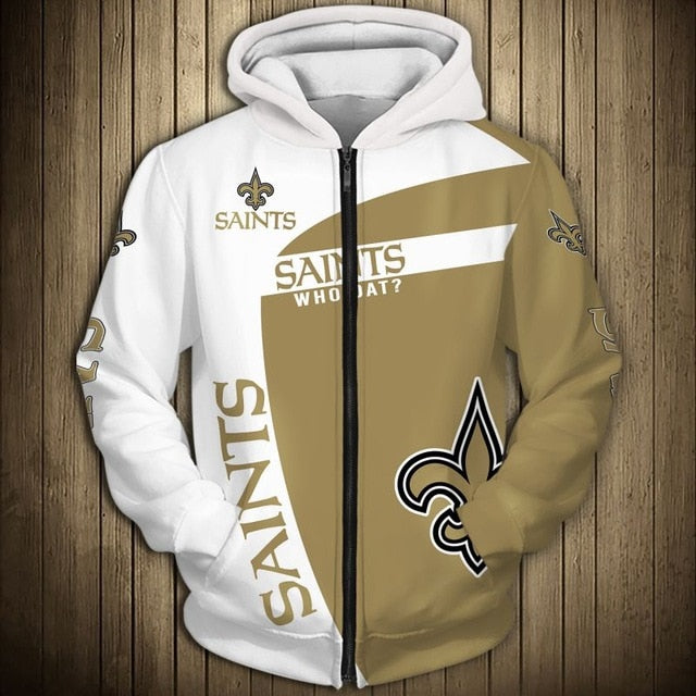 NFL Team Logo Men's Zippered Hoodie