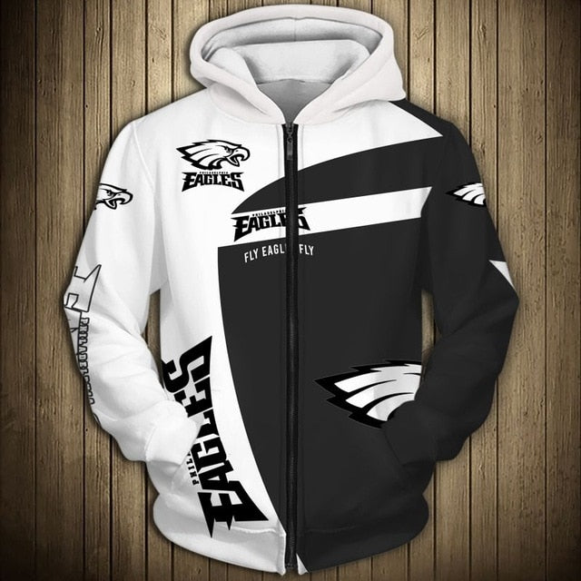 NFL Team Logo Men's Zippered Hoodie