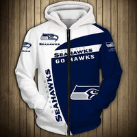 Thumbnail for NFL Team Logo Men's Zippered Hoodie