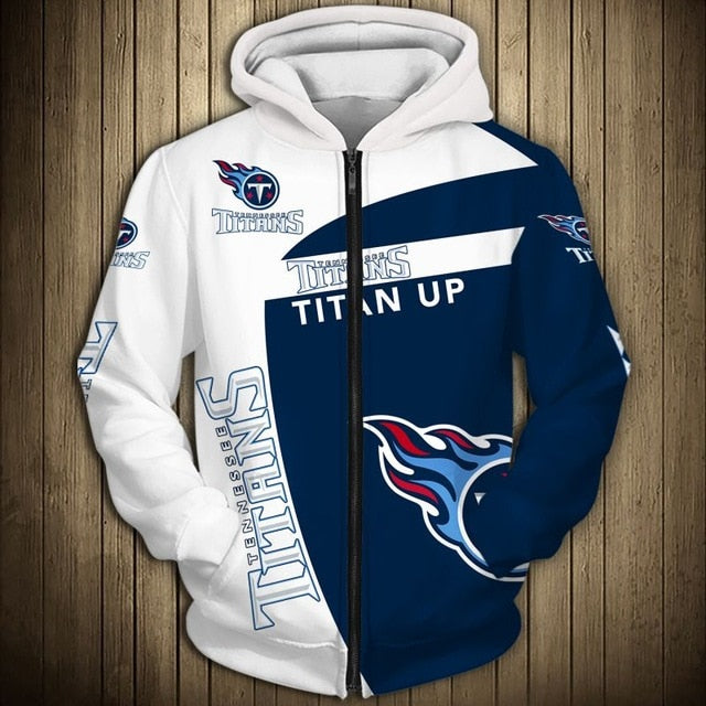 NFL Team Logo Men's Zippered Hoodie