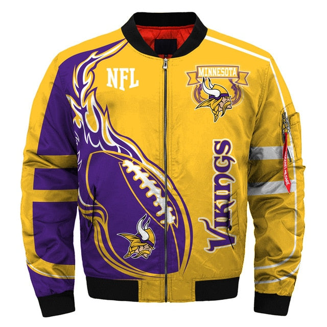 Men's NFL 3D Zippered Quilted Team Jacket