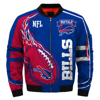 Thumbnail for Men's NFL 3D Zippered Quilted Team Jacket