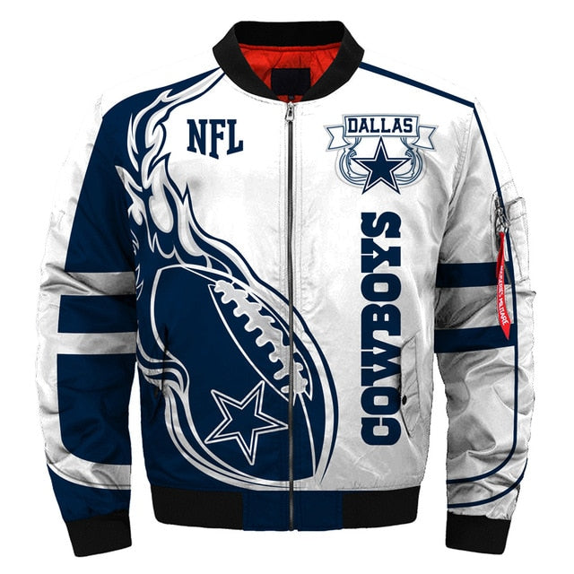 Men's NFL 3D Zippered Quilted Team Jacket