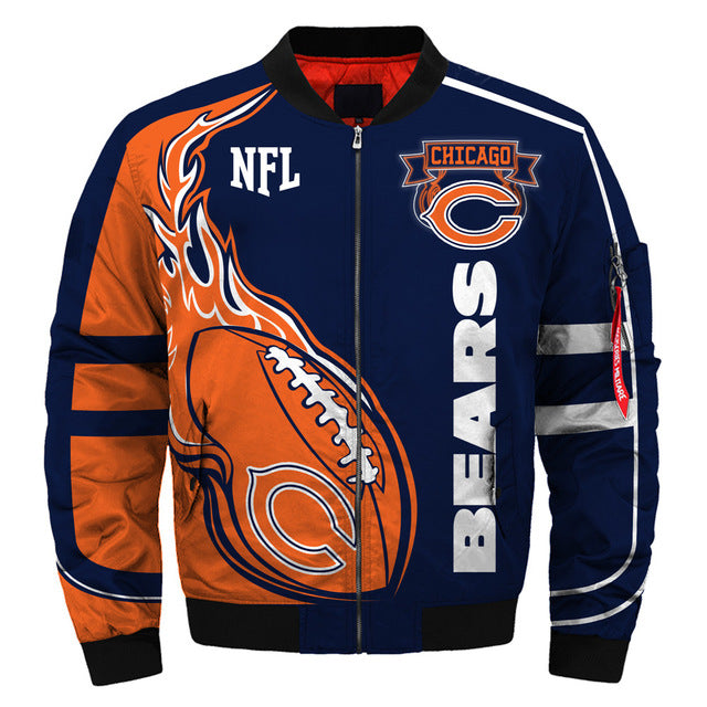 Men's NFL 3D Zippered Quilted Team Jacket