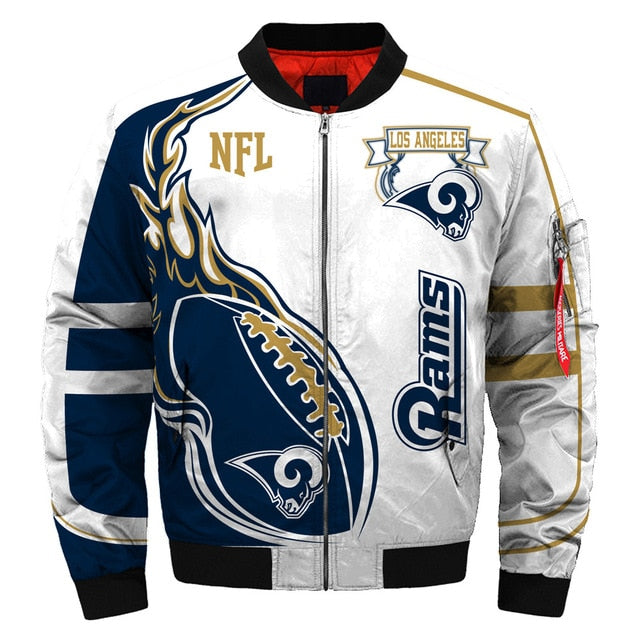 Men's NFL 3D Zippered Quilted Team Jacket
