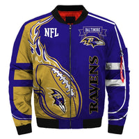 Thumbnail for Men's NFL 3D Zippered Quilted Team Jacket