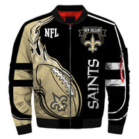 Thumbnail for Men's NFL 3D Zippered Quilted Team Jacket