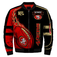 Thumbnail for Men's NFL 3D Zippered Quilted Team Jacket