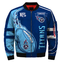 Thumbnail for Men's NFL 3D Zippered Quilted Team Jacket