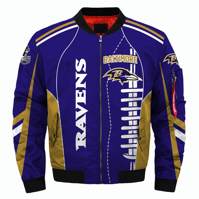 NFL Team Logo Men's Zippered Quilted Jacket