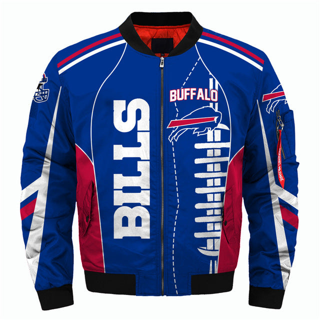 NFL Team Logo Men's Zippered Quilted Jacket