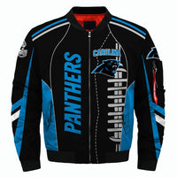 Thumbnail for NFL Team Logo Men's Zippered Quilted Jacket