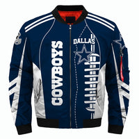 Thumbnail for NFL Team Logo Men's Zippered Quilted Jacket