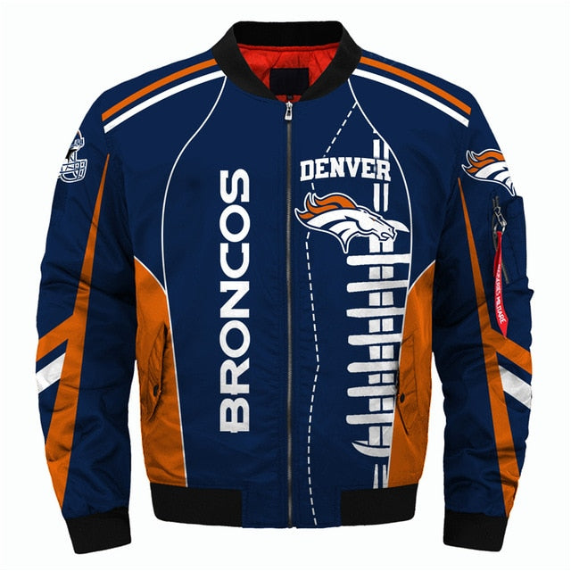 NFL Team Logo Men's Zippered Quilted Jacket