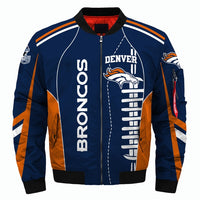 Thumbnail for NFL Team Logo Men's Zippered Quilted Jacket