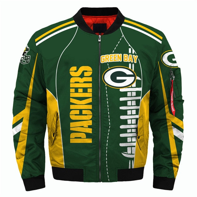 NFL Team Logo Men's Zippered Quilted Jacket