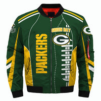Thumbnail for NFL Team Logo Men's Zippered Quilted Jacket