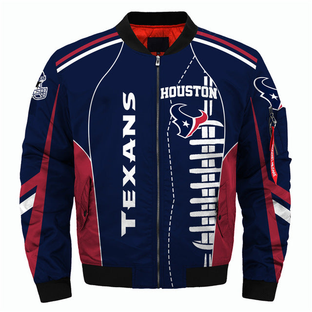 NFL Team Logo Men's Zippered Quilted Jacket